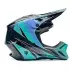 Casque Cross Fox V3 Rs Canvas Noir Bleu Aqua