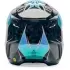 Casque Cross Fox V3 Rs Canvas Noir Bleu Aqua