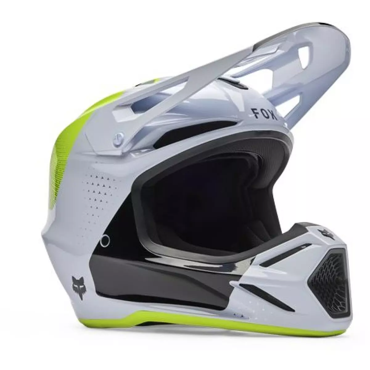 Casque Cross Fox V3 Tine Blanc Vert