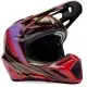 Casque Cross Fox V3 Rs Canvas Noir Rouge Violet