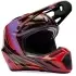Casque Cross Fox V3 Rs Canvas Noir Rouge Violet