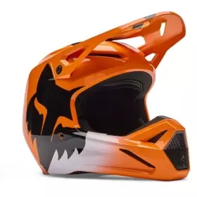 Casque Cross Fox V1 Shield Flo Orange Noir