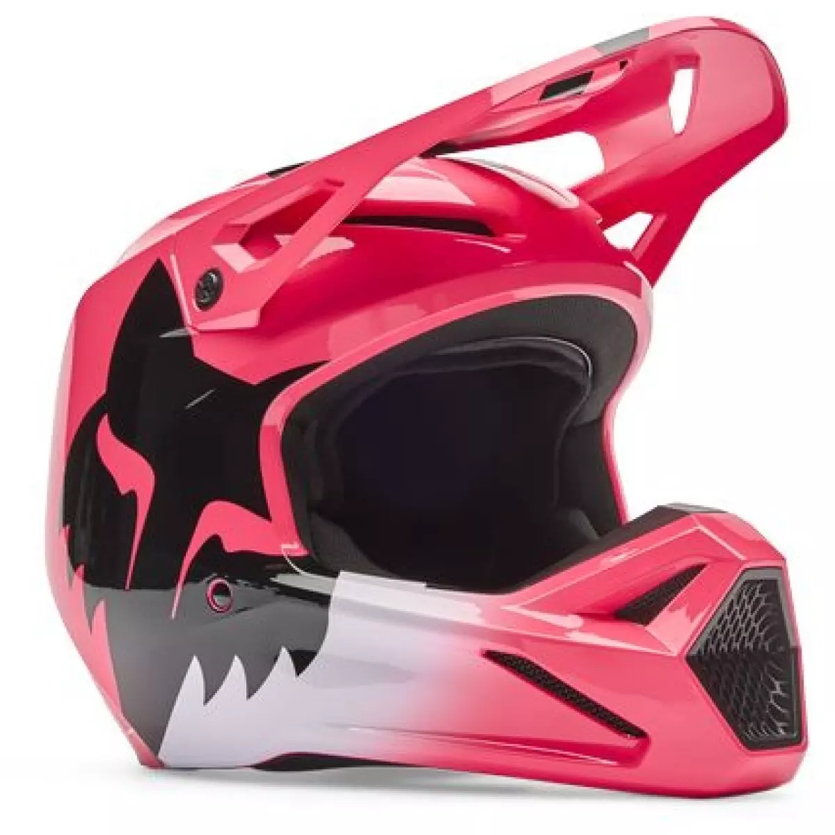 Casque Cross Fox V1 Shield Rose Noir