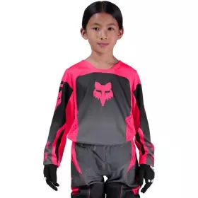 Maillot Cross Enfant Fox Girls Junior 180 Shield Noir Rose