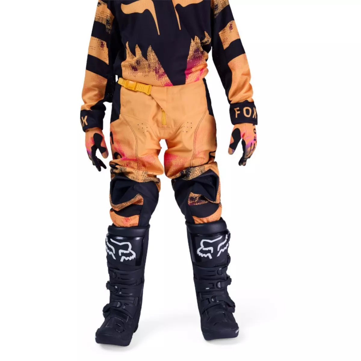 Pantalon Cross Enfant Fox 180 Kairos Junior Noir Orange