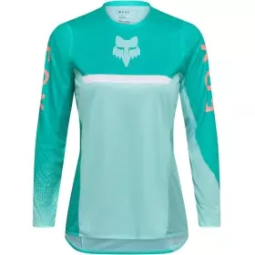 Maillot Cross Femme Fox Flexair Fracture Bleu Acqua