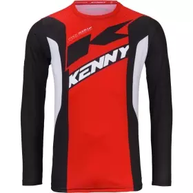 Maillot Cross Kenny Track Zoom Rouge Noir Blanc
