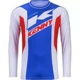 Maillot Cross Kenny Track Zoom Bleu Blanc Rouge