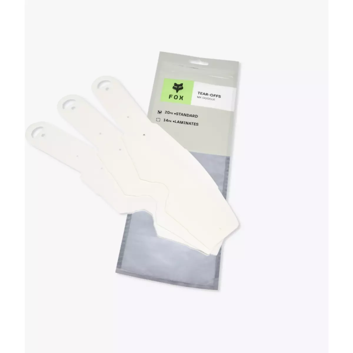 Pack De 20 Tear Off Fox Mx24 Airspace Main Std Clair