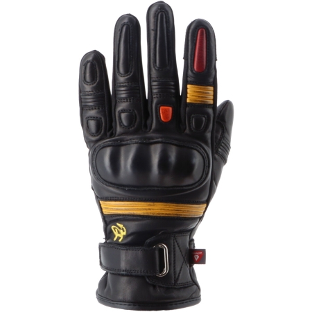 Gants Femme Helstons Furiosa Noir Jaune Orange Rouge