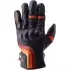 Gants Helstons Spoon Noir Jaune Orange