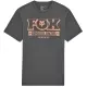 Tee-Shirt Fox Banner Gris Foncé Orange Clair