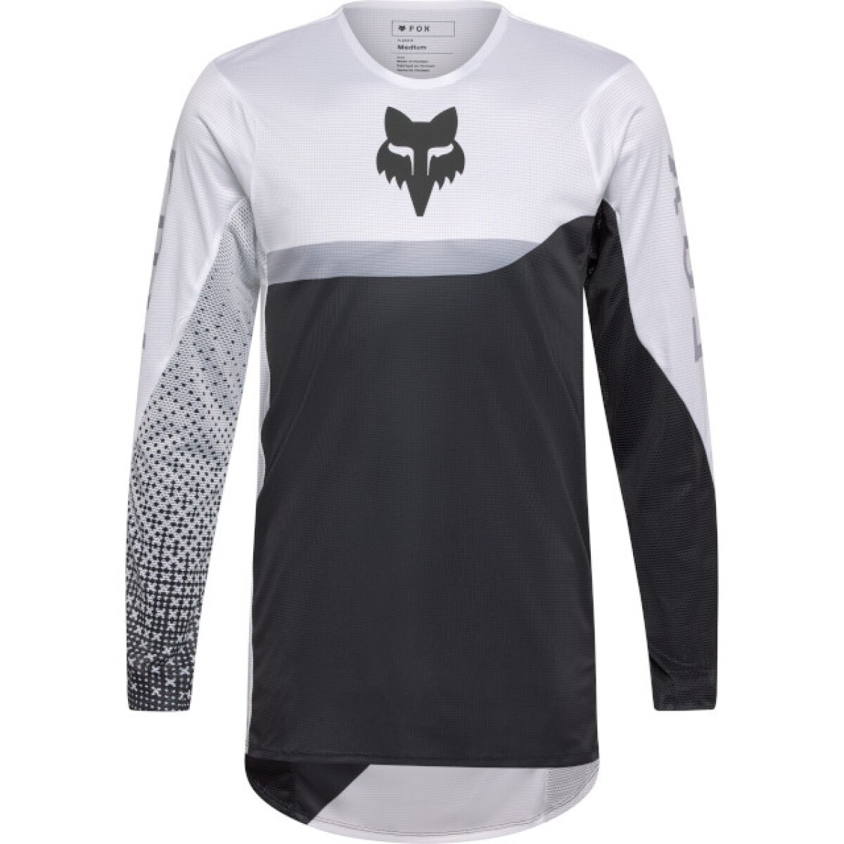 Maillot Cross Fox Flexair Fracture Blanc Noir