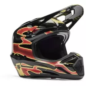 Casque Cross Fox V3 Rs Inning Noir Jaune Orange