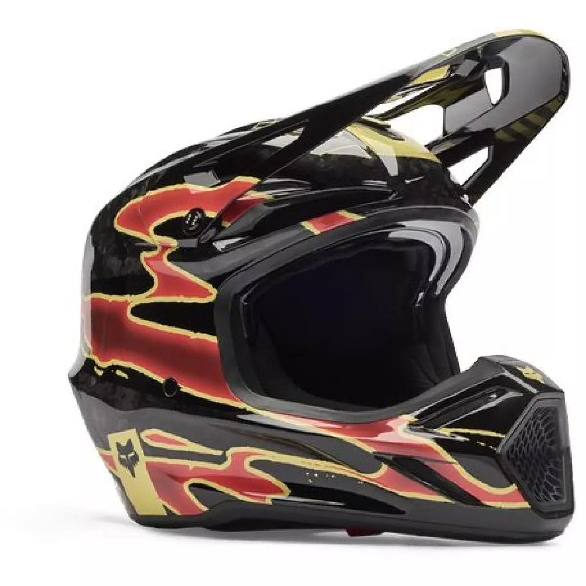 Casque Cross Fox V3 Rs Inning Noir Jaune Orange