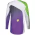 Maillot Cross Fox 180 Kawasaki Blanc Violet Jaune Fluo