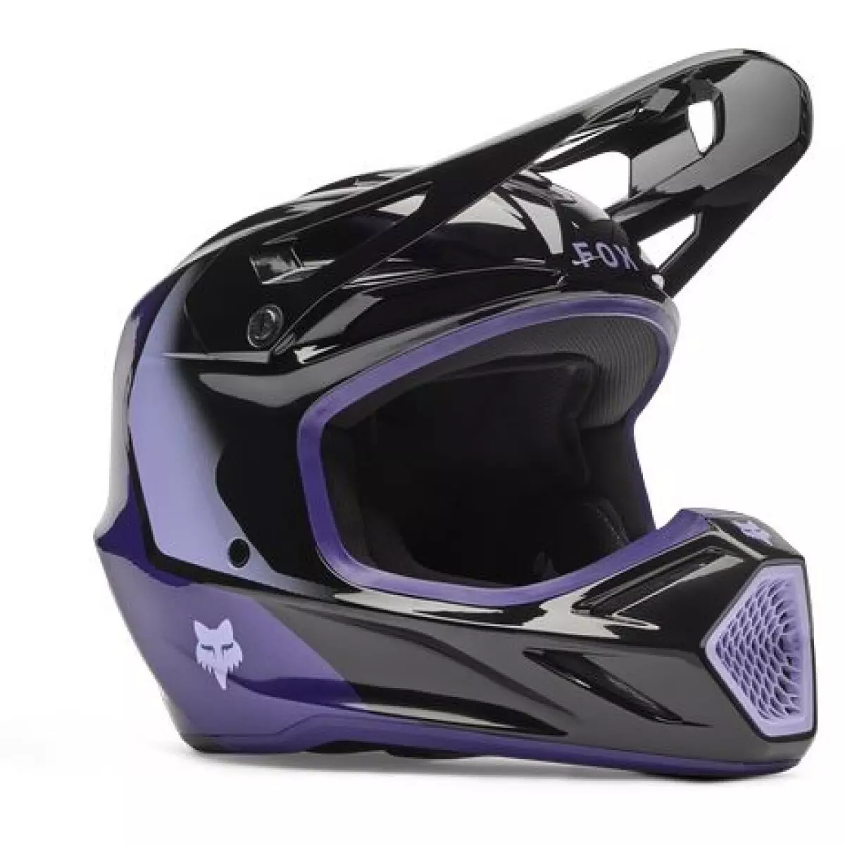 Casque Cross Enfant Fox V3 Spire Noir Violet