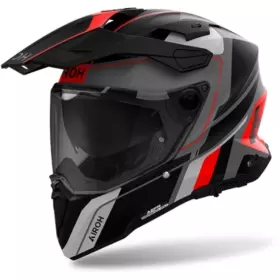 Casque Airoh Commander 2 Skip Orange Noir Gris Mat