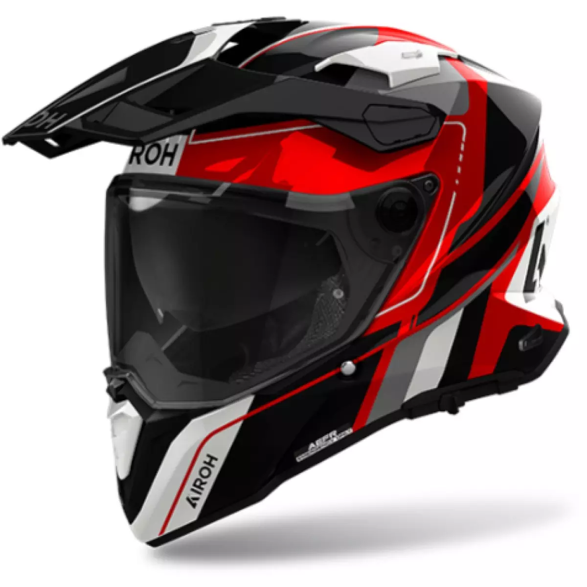 Casque Airoh Commander 2 Skip Rouge Noir Gris