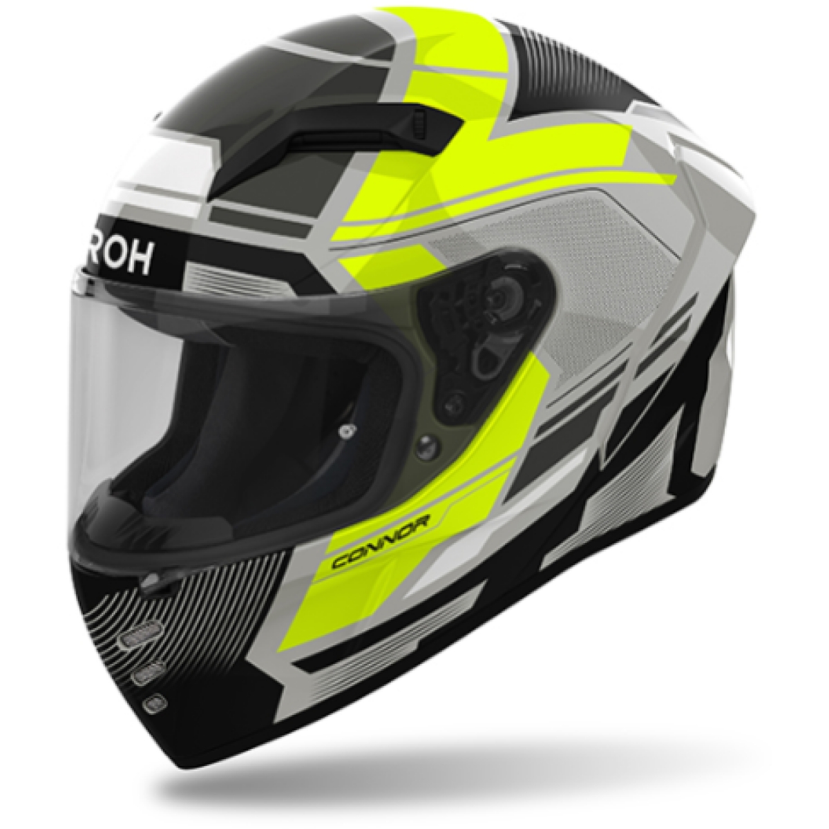 Casque Airoh Connor Ego Jaune Noir Gris