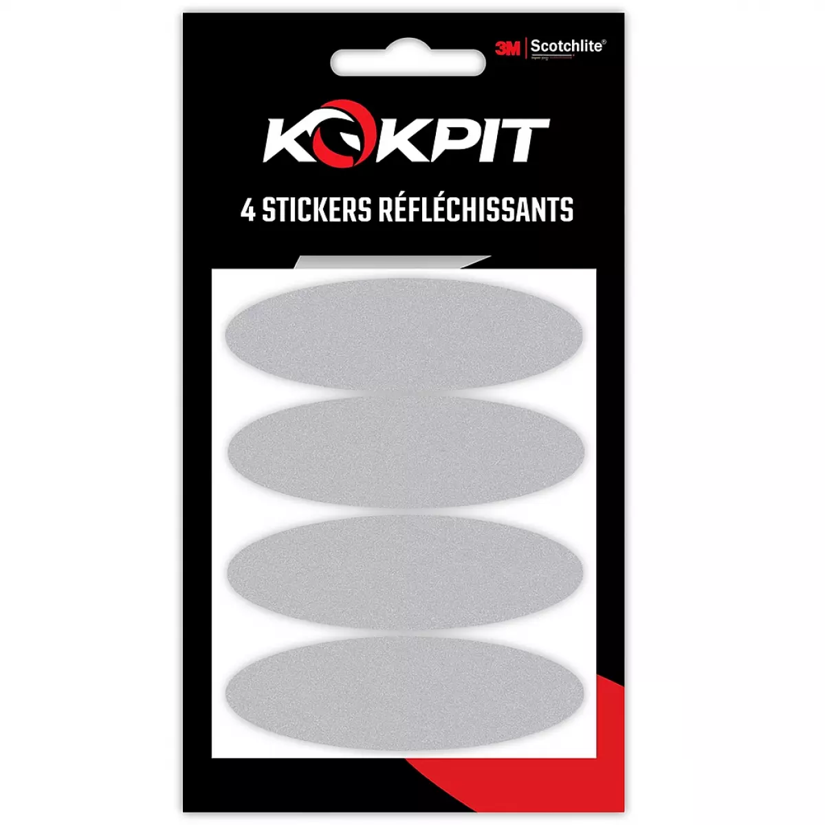 Stickers Réfléchissants Casque Kokpit Argent 3M