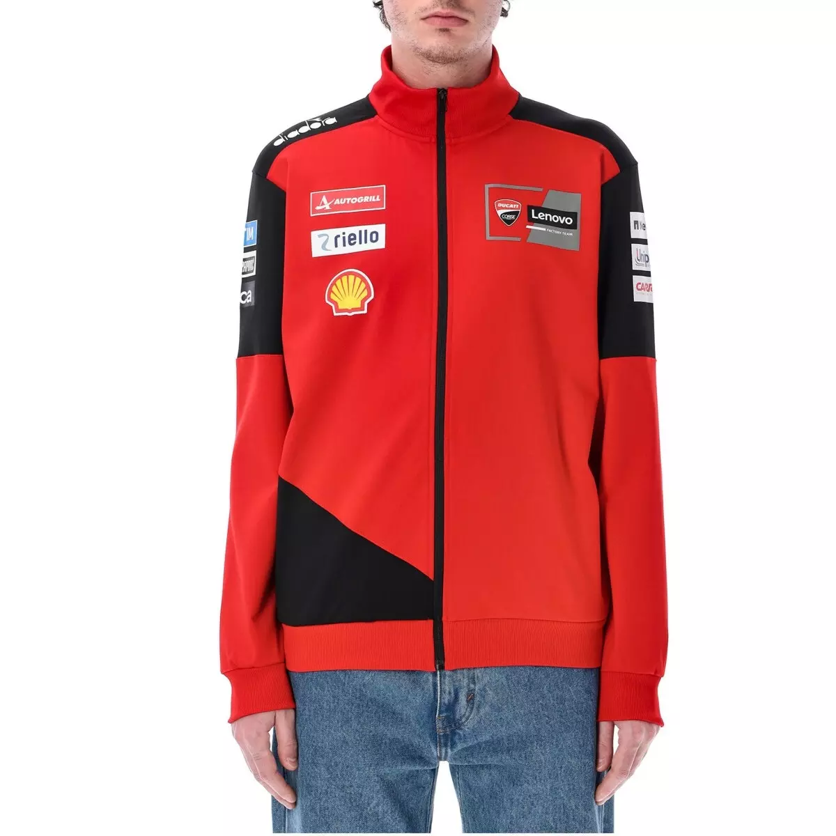 Sweat Zippé Pritelli Ducati Replica Teamwear 2025 Rouge Noir