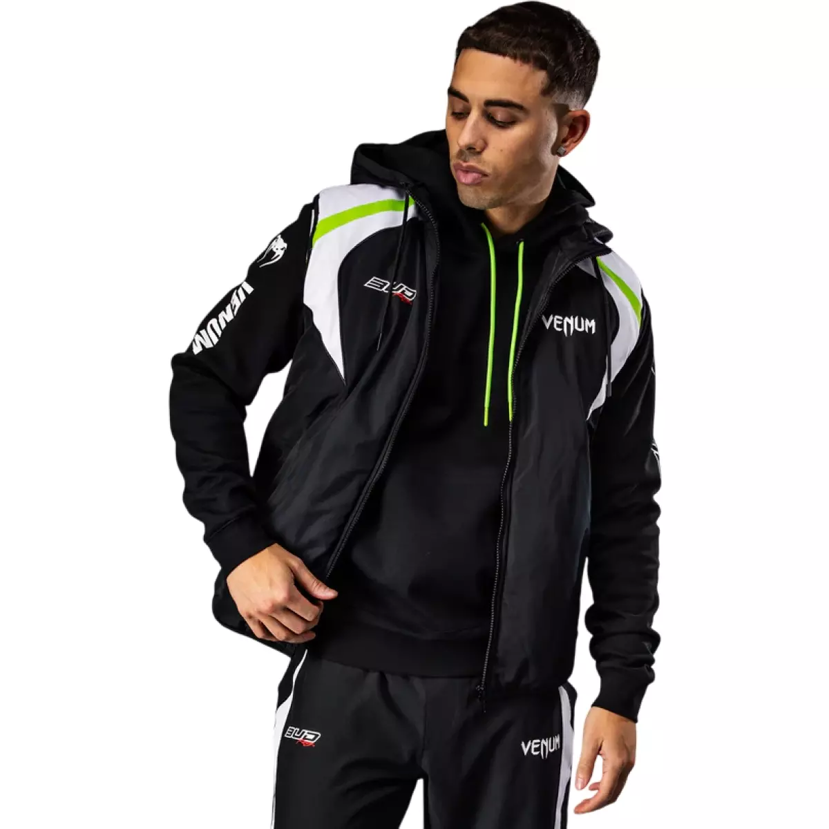 Doudoune Sans Manche Venum X Bud Racing Noir Blanc Vert