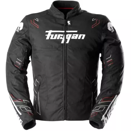 Blouson Furygan Neon Noir Blanc Rouge