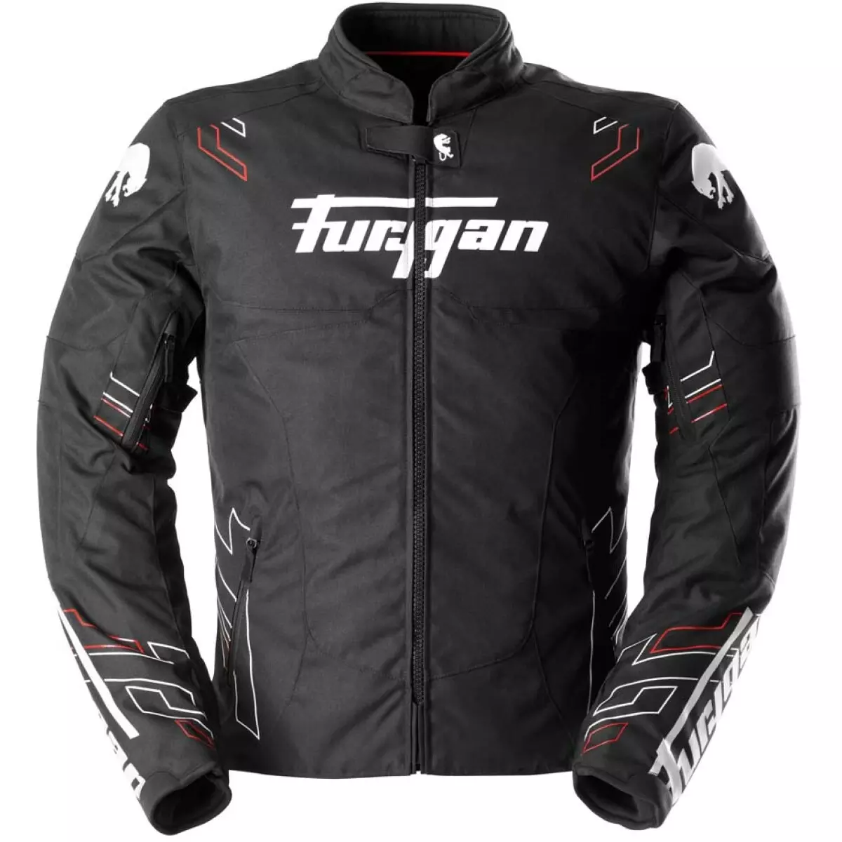 Blouson Furygan Neon Noir Blanc Rouge