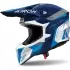 Casque Cross Airoh Wraaap Conquer Bleu Gris Blanc