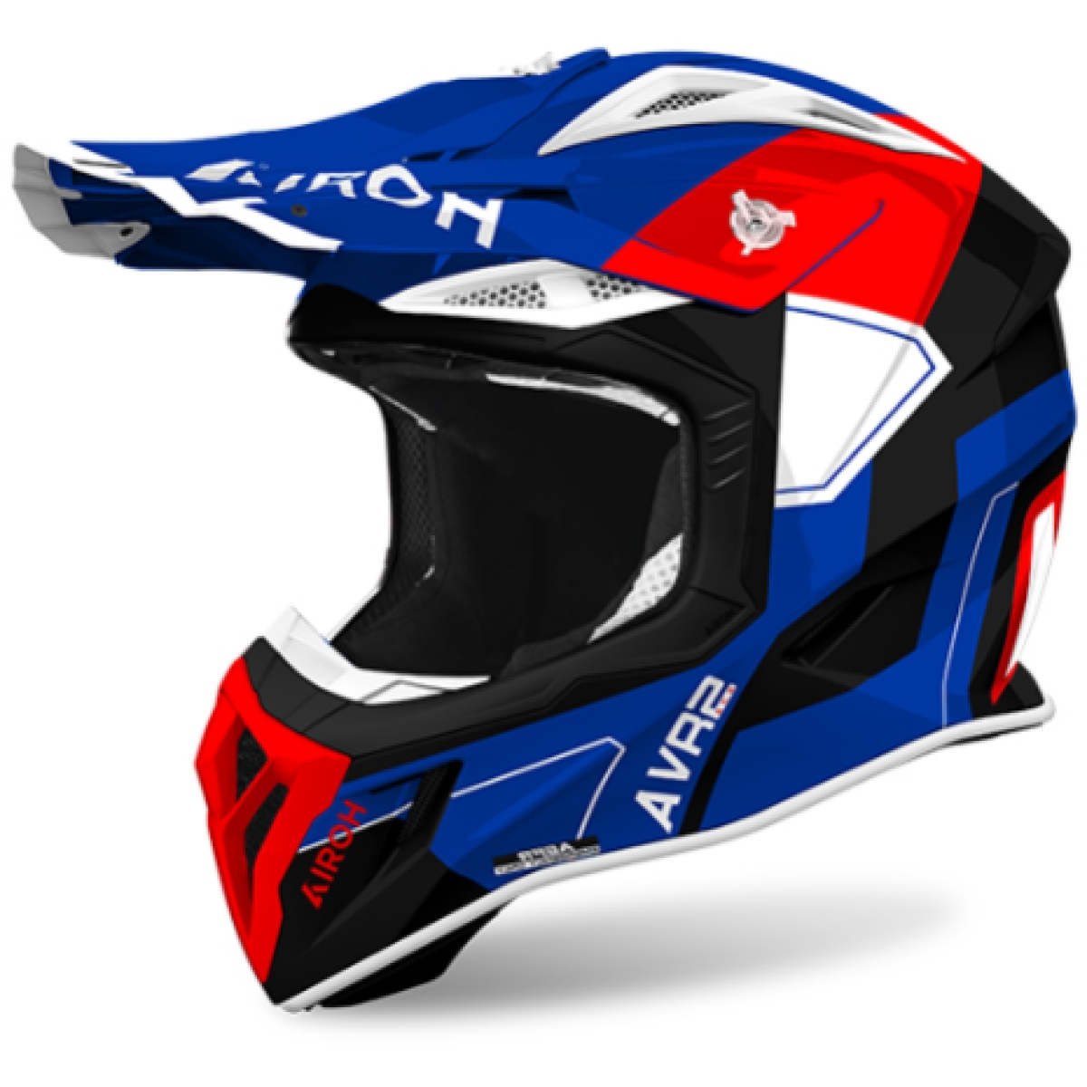 Casque Cross Airoh Aviator Ace 2 Shield Bleu Rouge Blanc
