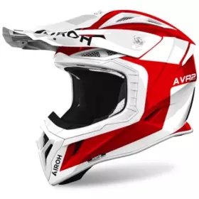 Casque Cross Airoh Aviator Ace 2 Iron Rouge Blanc