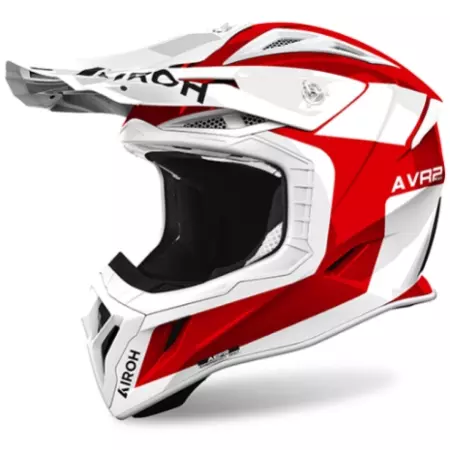 Casque Cross Airoh Aviator Ace 2 Iron Rouge Blanc