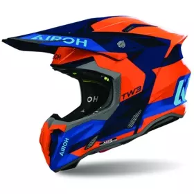 Casque Cross Airoh Twist 3 Fancy Orange Bleu