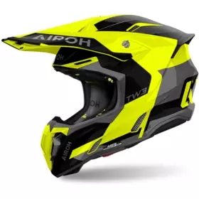 Casque Cross Airoh Twist 3 Fancy Jaune Noir Gris