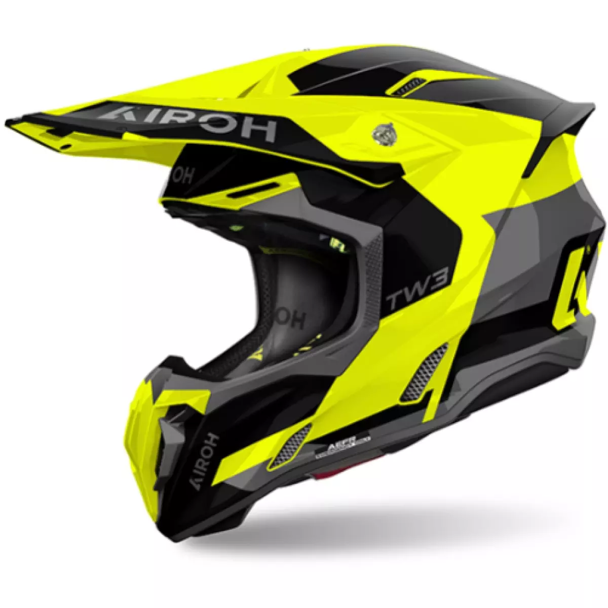 Casque Cross Airoh Twist 3 Fancy Jaune Noir Gris