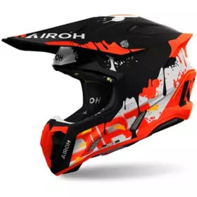 Casque Cross Airoh Twist 3 Dirt Noir Rouge Blanc Mat