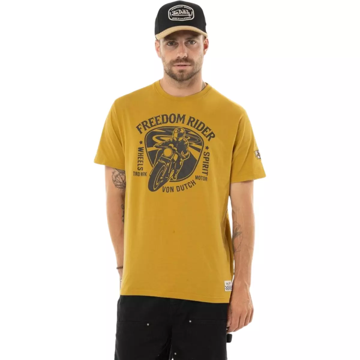 T-Shirt Helstons Motey Jaune