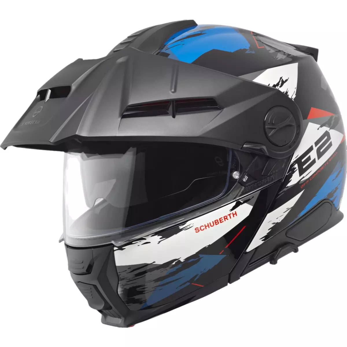 Casque Schuberth E2 Trail Bleu Blanc Noir