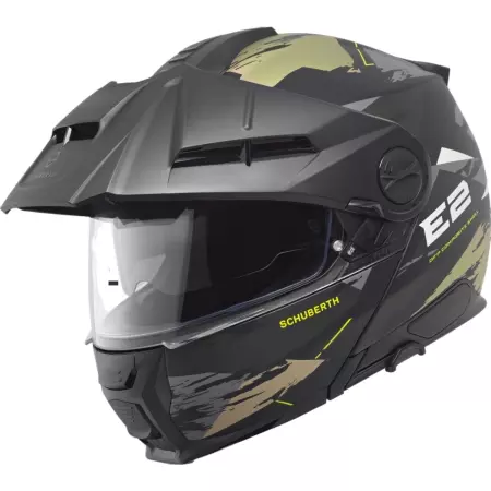 Casque Schuberth E2 Trail Vert Noir Mat - Casque Modulable SCHUBERTH