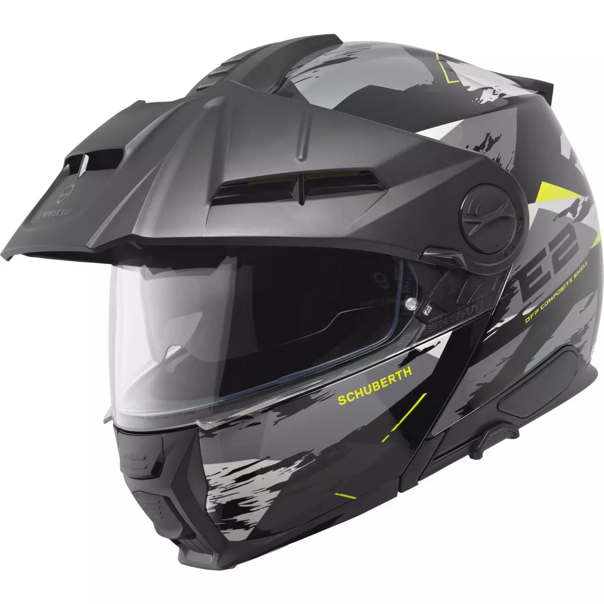 Casque Schuberth E2 Trail Jaune Noir Gris Mat