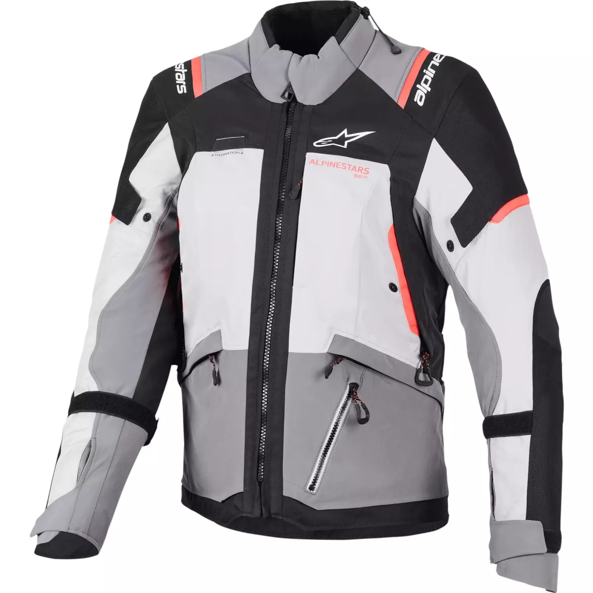 Veste Femme Alpinestars Stella Andes V4 Drystar Gris Foncé Gris Clair Corail Fluo