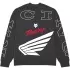Sweat Fox Oversized Crew Honda Gris Ombre Foncé