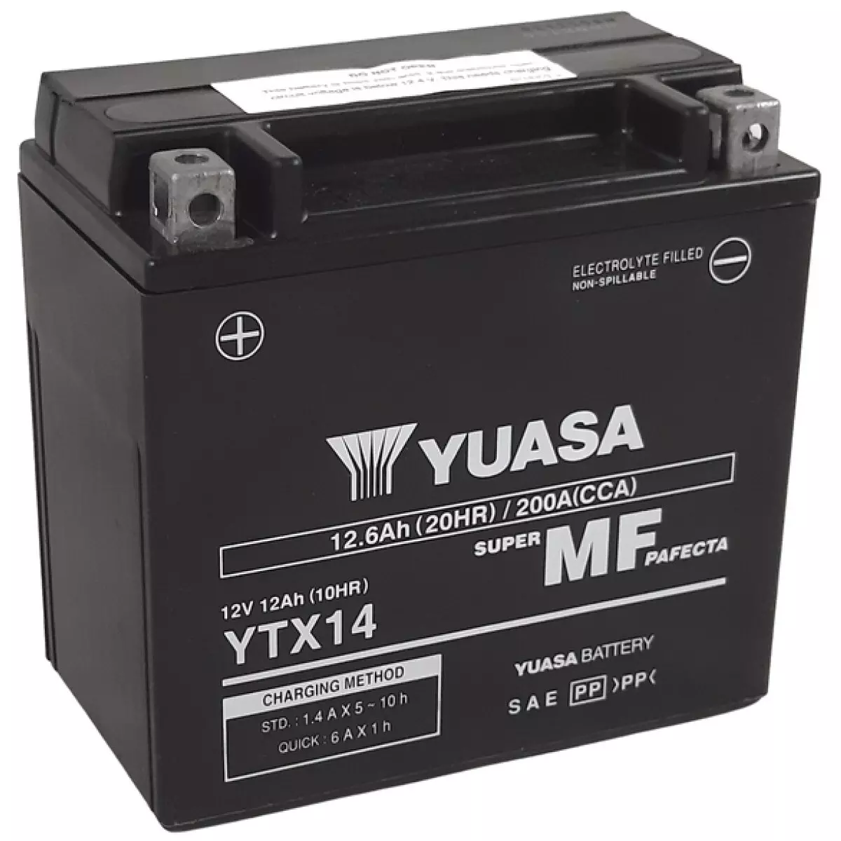 Batterie Yuasa YTX14 FA 12V 12Ah - Prête À L'emploi