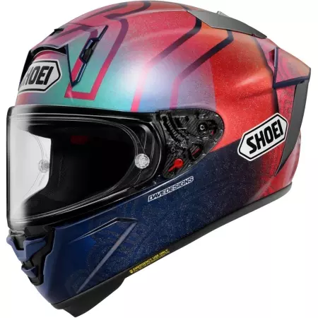 Casque Shoei X-SPR Pro Marquez Holi TC-1 En Bleu Et Rouge - Casque Intégral SHOEI