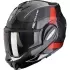 Casque Scorpion Exo-Tech Evo Carbone CAD Noir Rouge