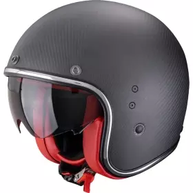 Casque Scorpion Belfast Evo Carbon Noir Rouge Mat