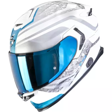 Casque Scorpion Exo-GT SP Air Arten Blanc Bleu