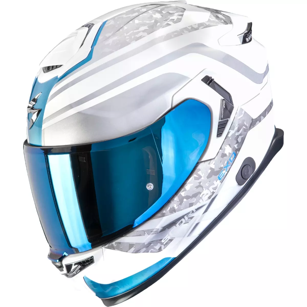 Casque Scorpion Exo-GT SP Air Arten Blanc Bleu