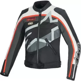 Blouson Femme Alpinestars Idles Off Blanc Rouge Flame Noir